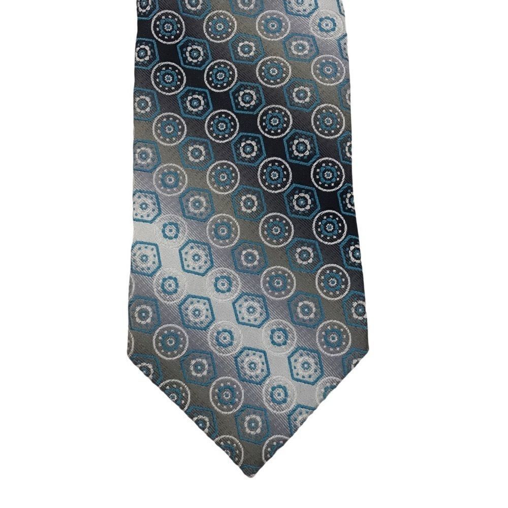 Pronto Uomo silver and blue necktie‎